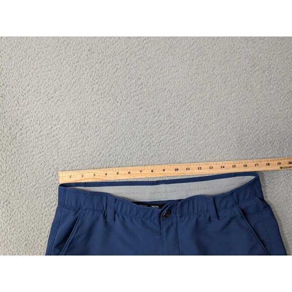 Under Armour Golf Pants Mens 36x34 (Meas 34x31) Blue Nylon Blend Stretch Chino - Picture 9 of 11